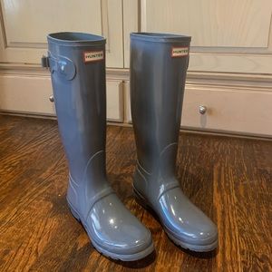 Grey hunter rain boots (tall)